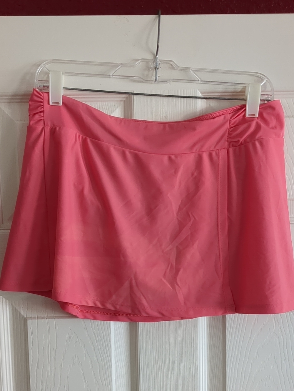 Cabana Life Coral/Pink Classic Side Slit Athletic-Activewear-Swim Skirt UPF 50+